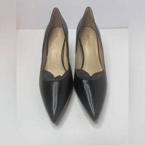Nine West NWMargot Black Leather Heels Size 8M